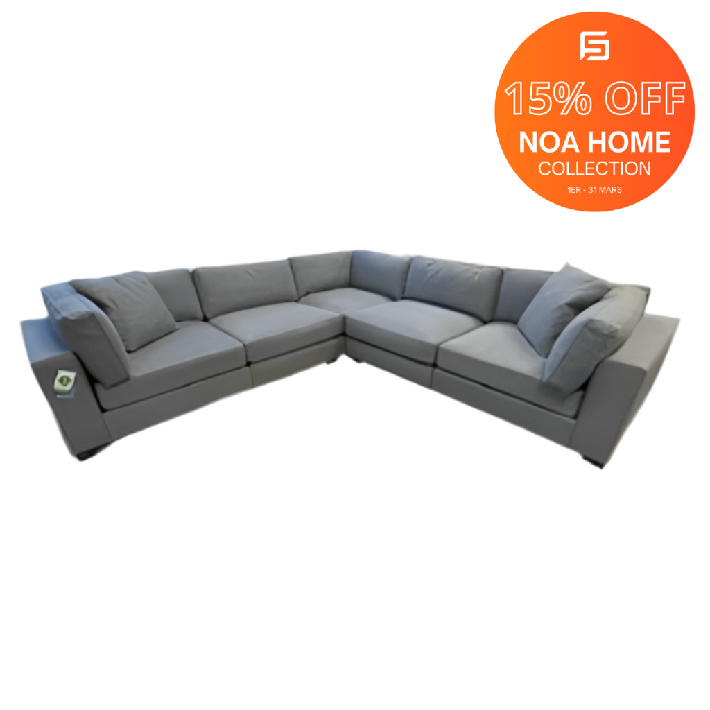 Coastal 5-Piece Modular Sectional Grey