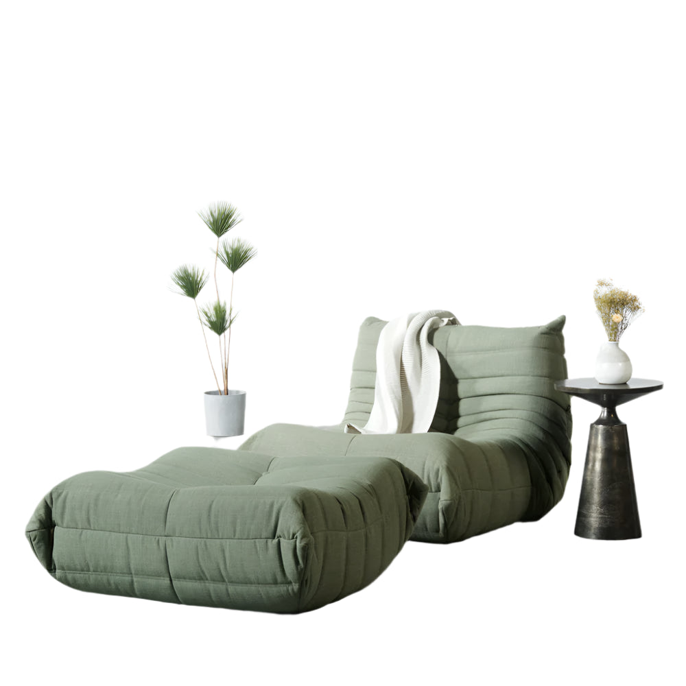 KABINE - Ensemble de fauteuils lounge en tissu vert