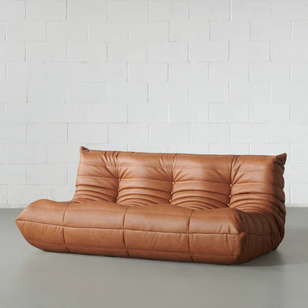 KABINE - Brown Leather Sofa