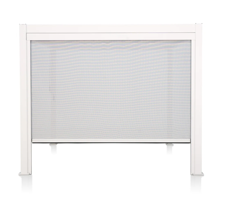 Mirador - 10' Pergola Accessories Aluminum Pull Down Privacy Screen - White