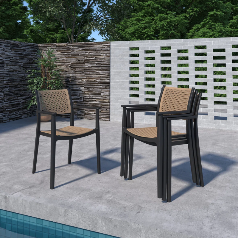 Amazonia - Aruba Chairs - Set of 4 - Black