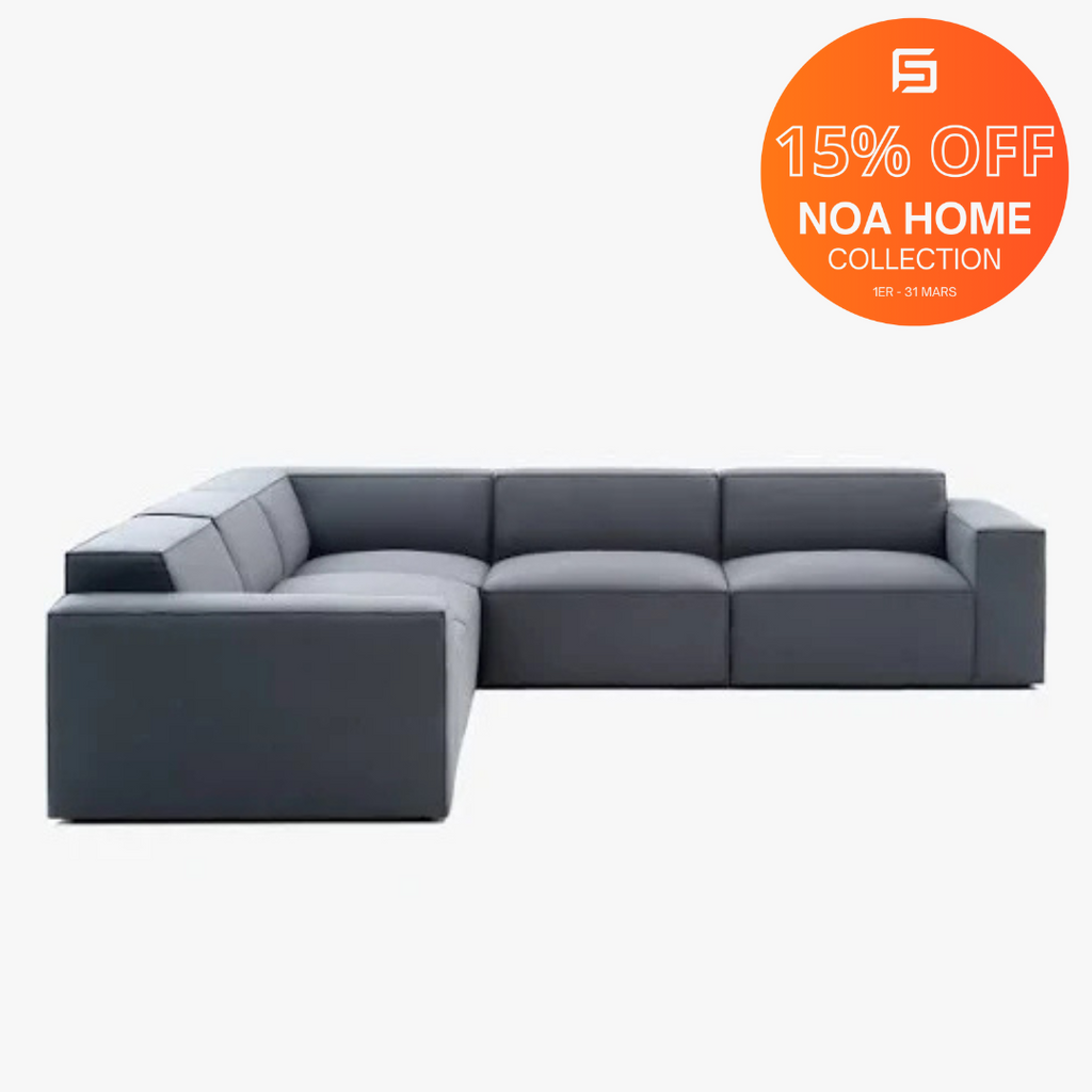 PACIFIC 5-piece Corner Sectional -Charcoal