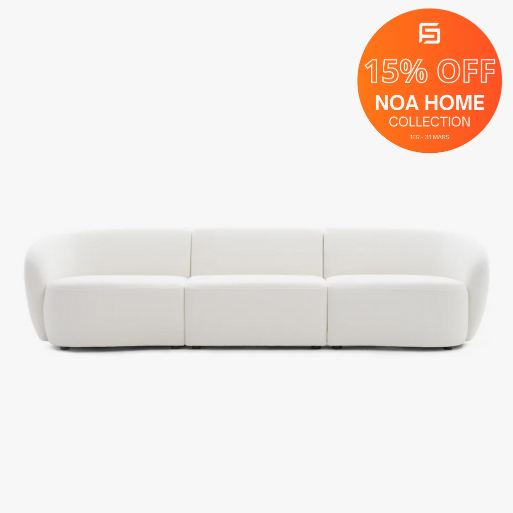 Aloha 3-Piece Modular Sofa Ivory