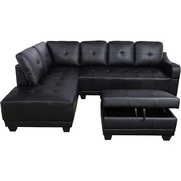 3 - Piece Vegan Leather Sectional