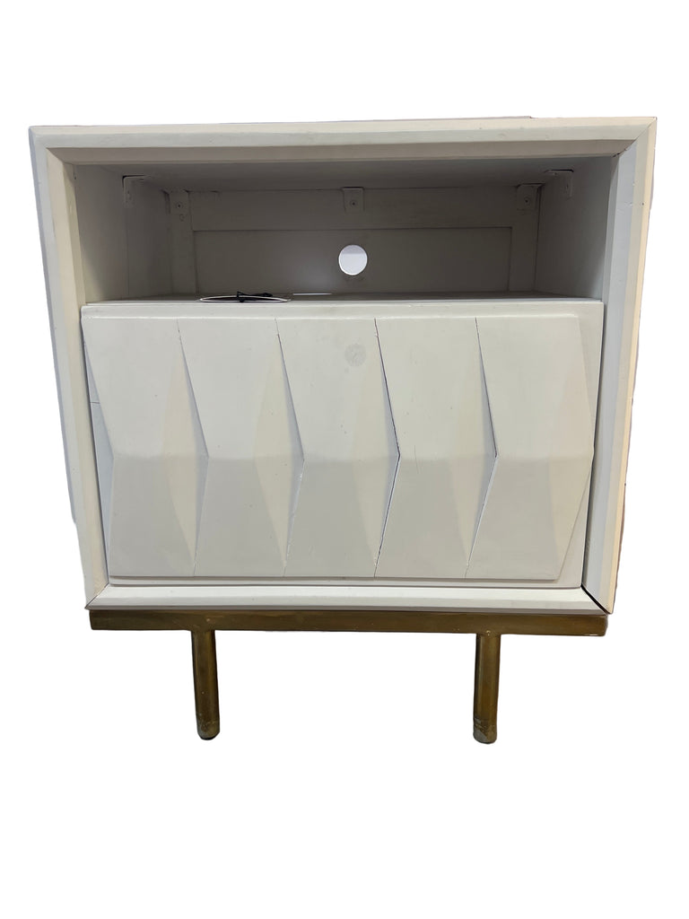 White Modern Luxury Nightstand