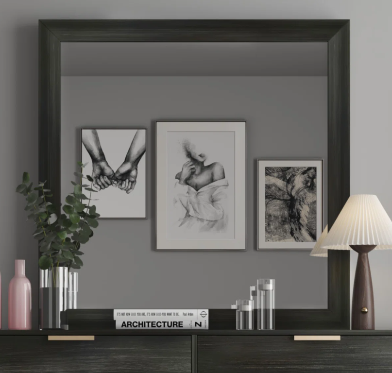 Ardiana - Wood Flat Wall Mirror