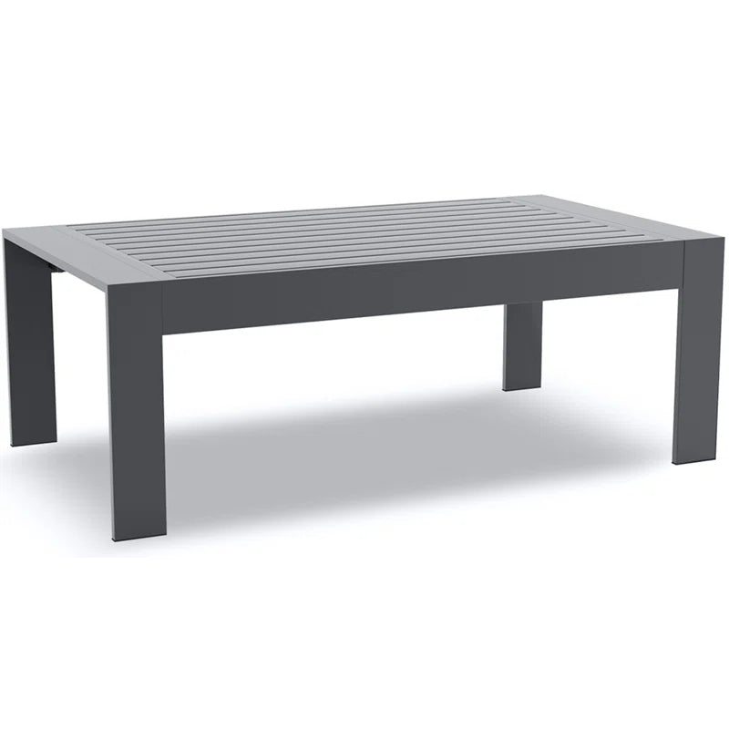 Alturas Standalone Product Aluminum Outdoor Patio Coffee Table Modern Rectangle End Table