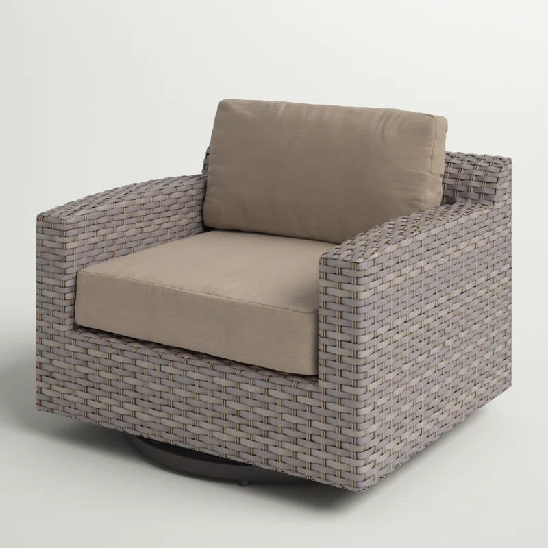Swivel Patio Chair with Cushions