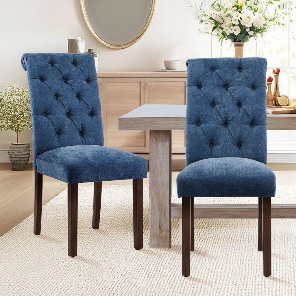 Artemisia Tufted Upholstered Wooden Dining Chairs (Set of 2)