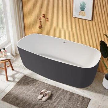 59" Acrylic Grey Bathtub