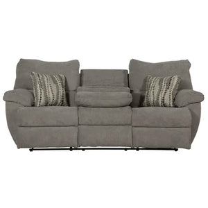 89" Upholstered Reclining Sofa with Flip-Up Table
