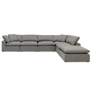 174" Grey Sofa With Six Pieces