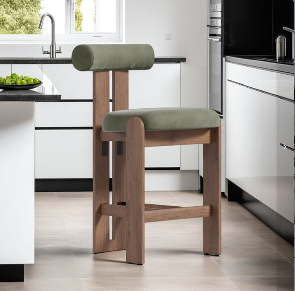 Tabouret de comptoir vert sauge