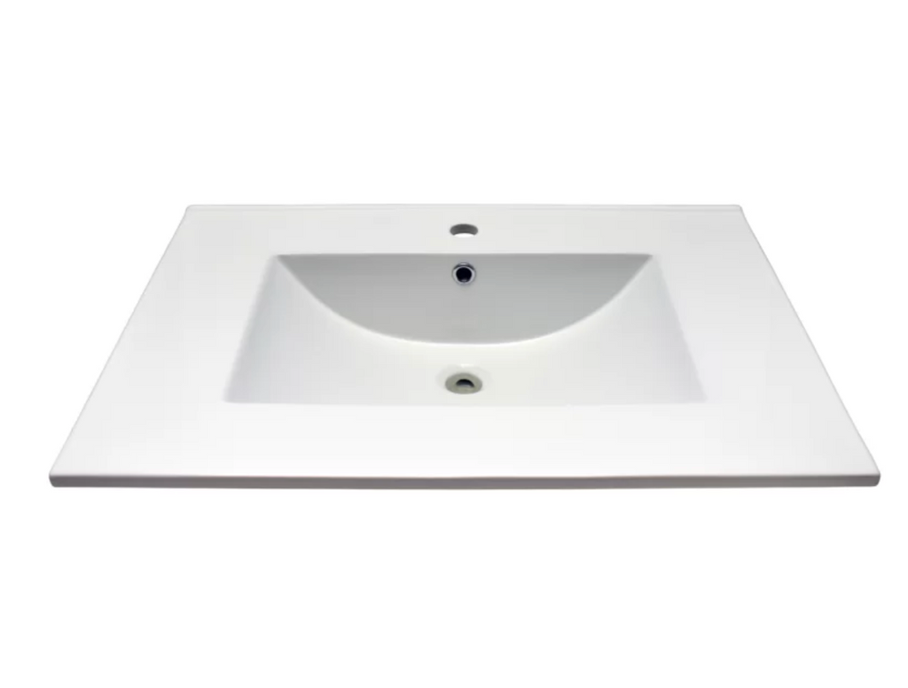 Ceramic Single Bathroom Vanity Top with Sink 31''