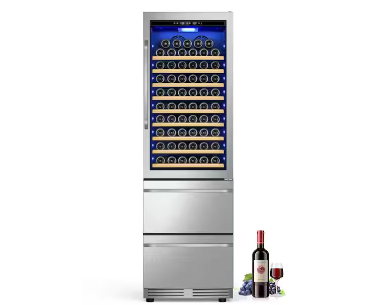 Velivi -  Indoor/Outdoor Cooler Fridge Beverage and Wine Cooler in Stainless Steel