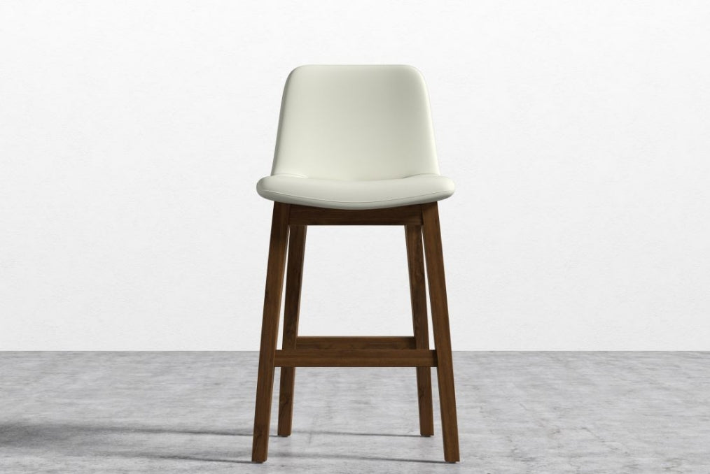 Tabouret de comptoir en cuir Aubrey