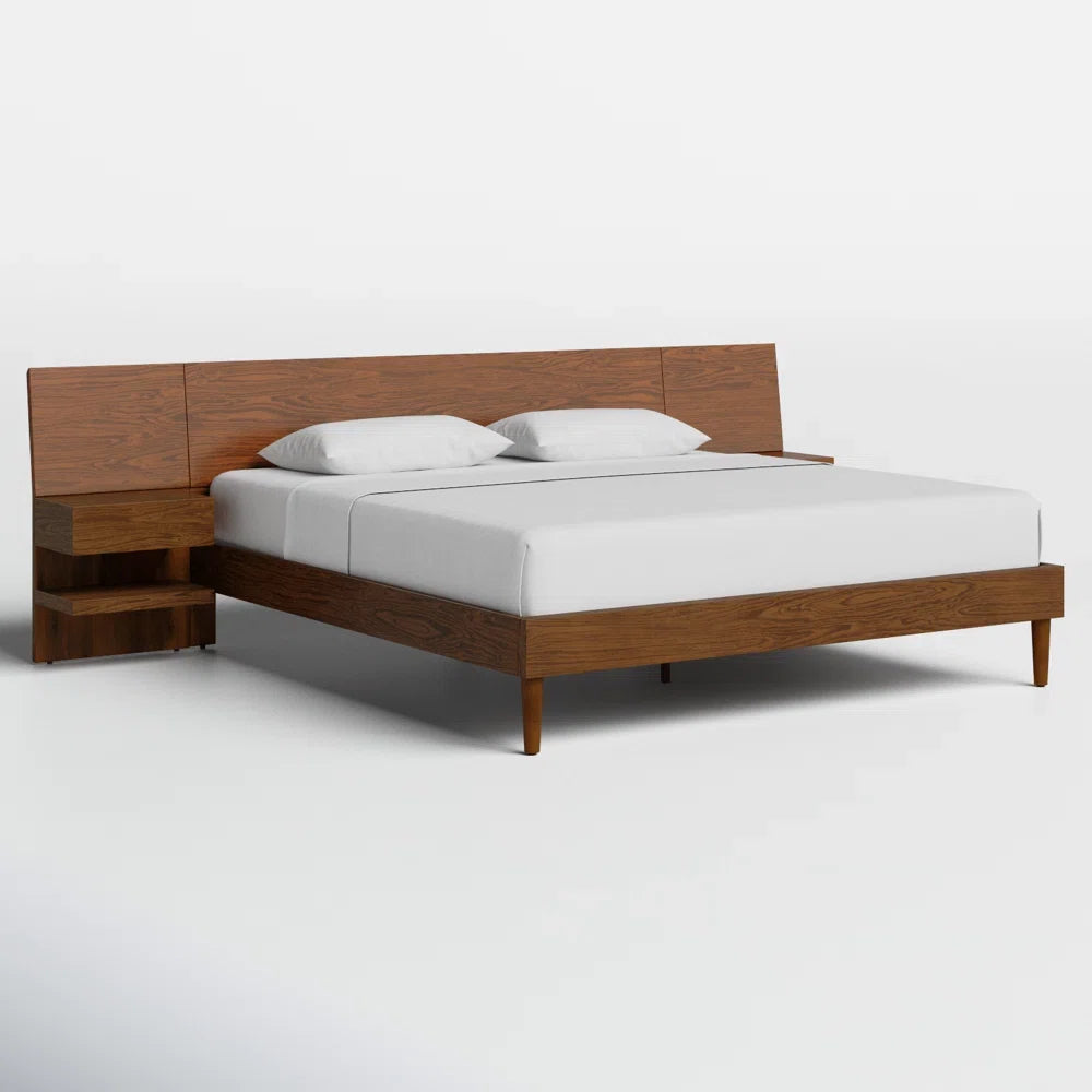 Griffin -  King Bedframe with 2 Attached Nightstands