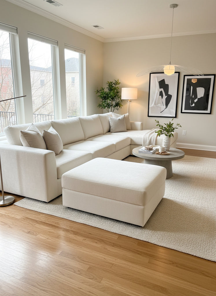 Lola - Ottoman - White