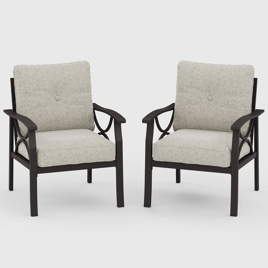 Dorisann Patio Chair with Cushions (Set of 2)