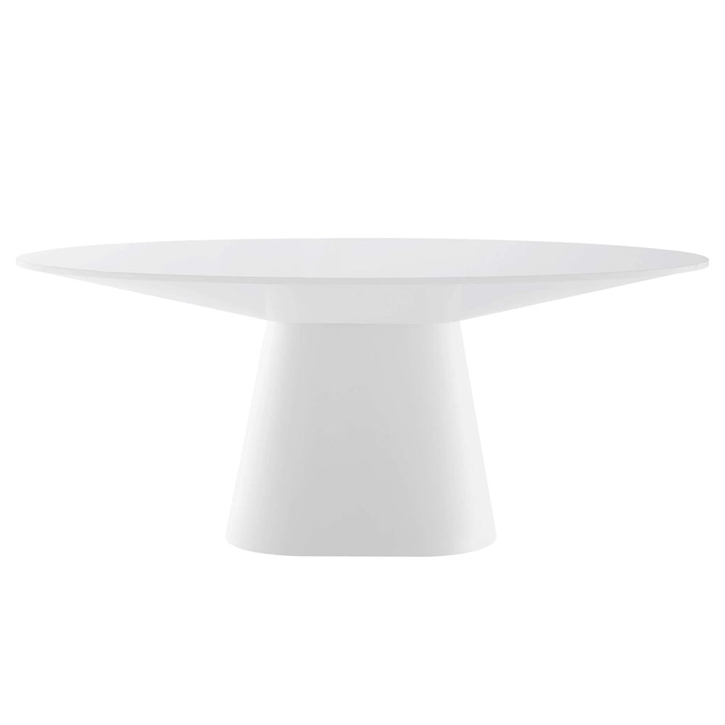 Orion 75" Oval Dining Table in White