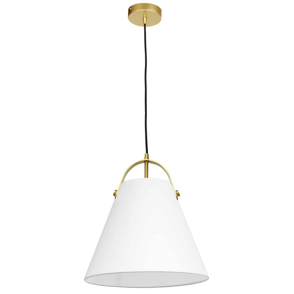 Dainolite - Emperor Pendant Aged Brass w/ White Shade