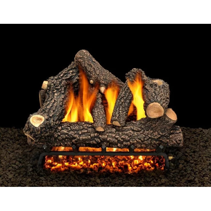 Propane/Natural Gas Log Set with Glow Fire Pit