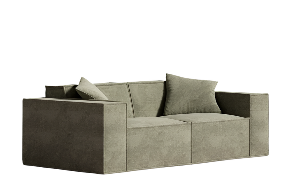 Forma - Sofa Loveseat with ottoman - Krypton Green