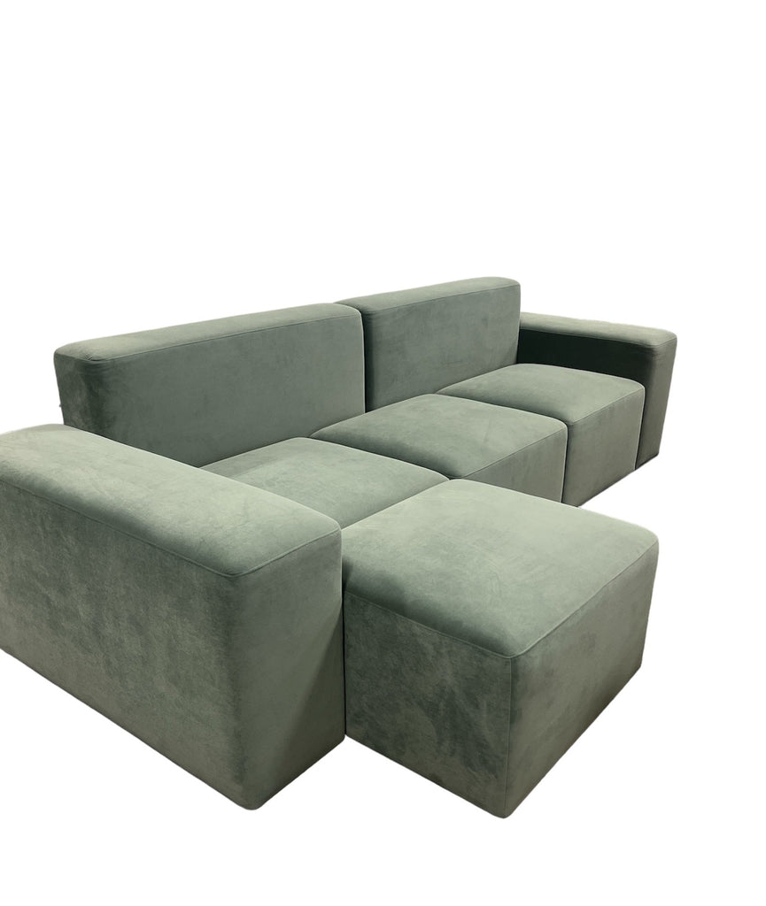 Green Velvet Sectional