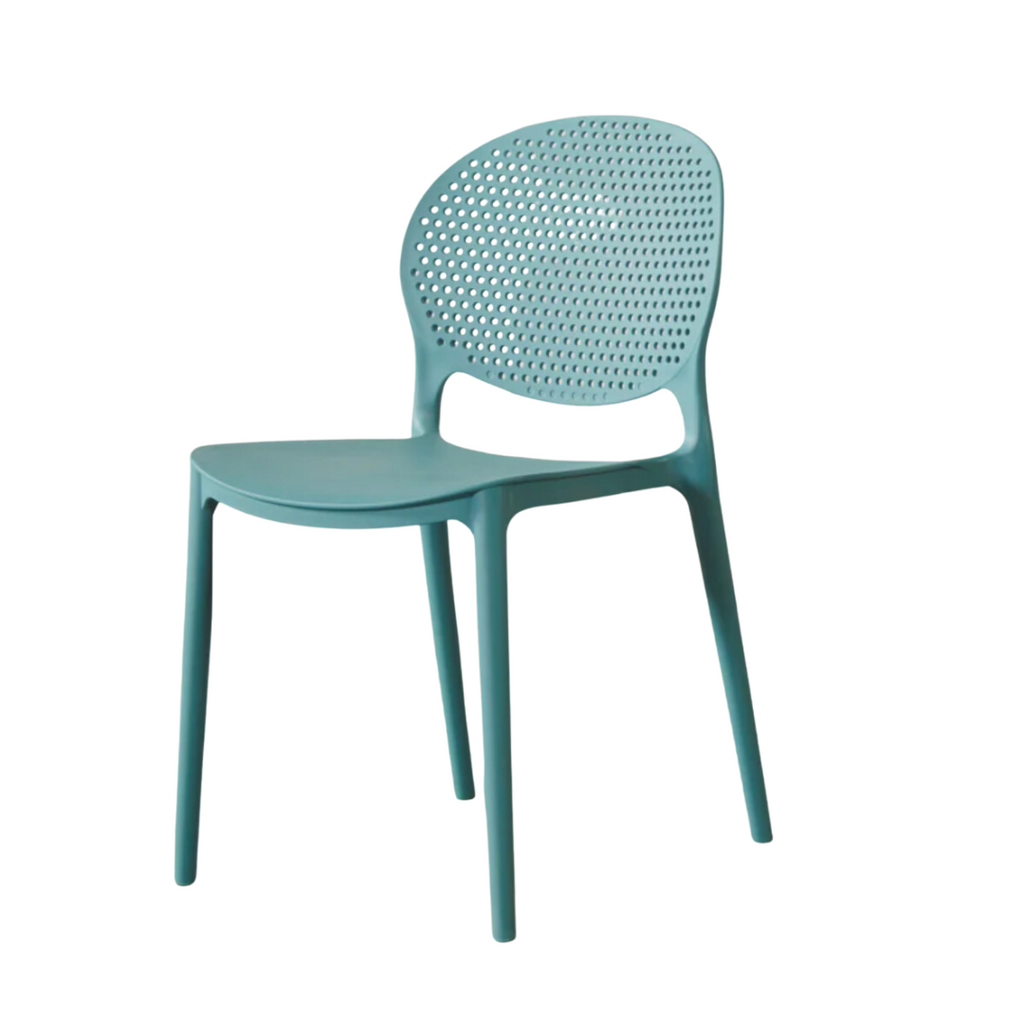 POLKA - Blue UV Resistant Plastic Dining Chair