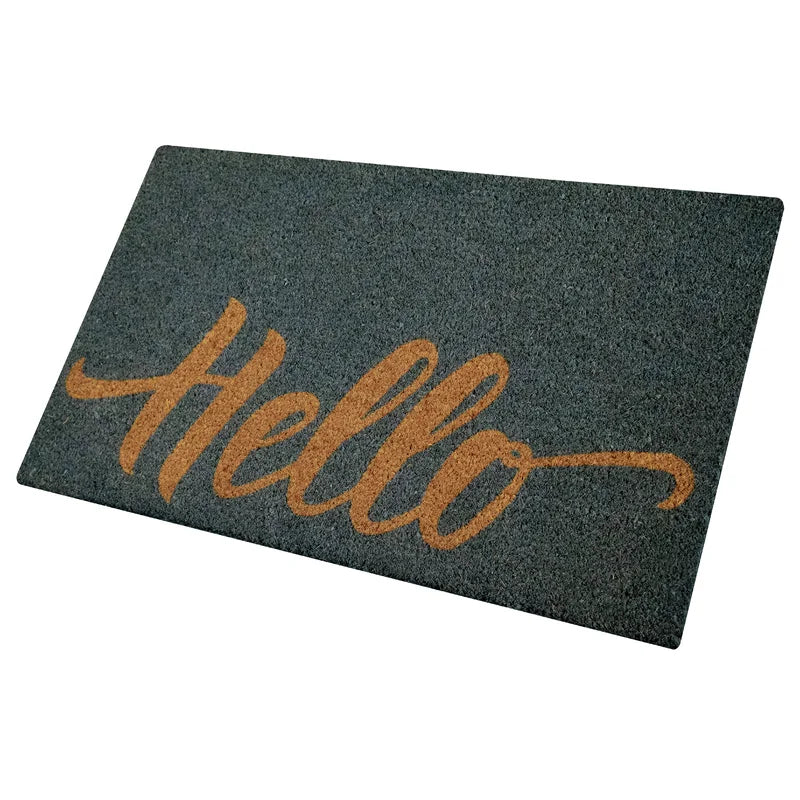 Hello Coir Non-Slip Outdoor Doormat