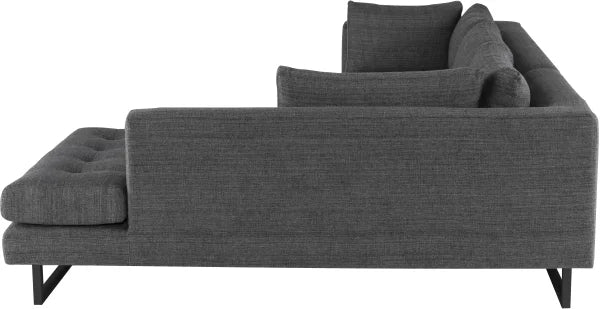 Janis - Right Facing Sectional Sofa - Dark Grey – Le Furniture