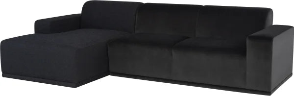Leo - Sectional Sofa (Left - Shadow Grey with Charcoal Chaise)