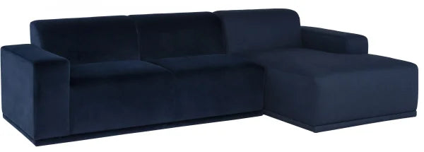Leo - Sectional Sofa (Right - Dusk with Dusk Boucle Chaise)