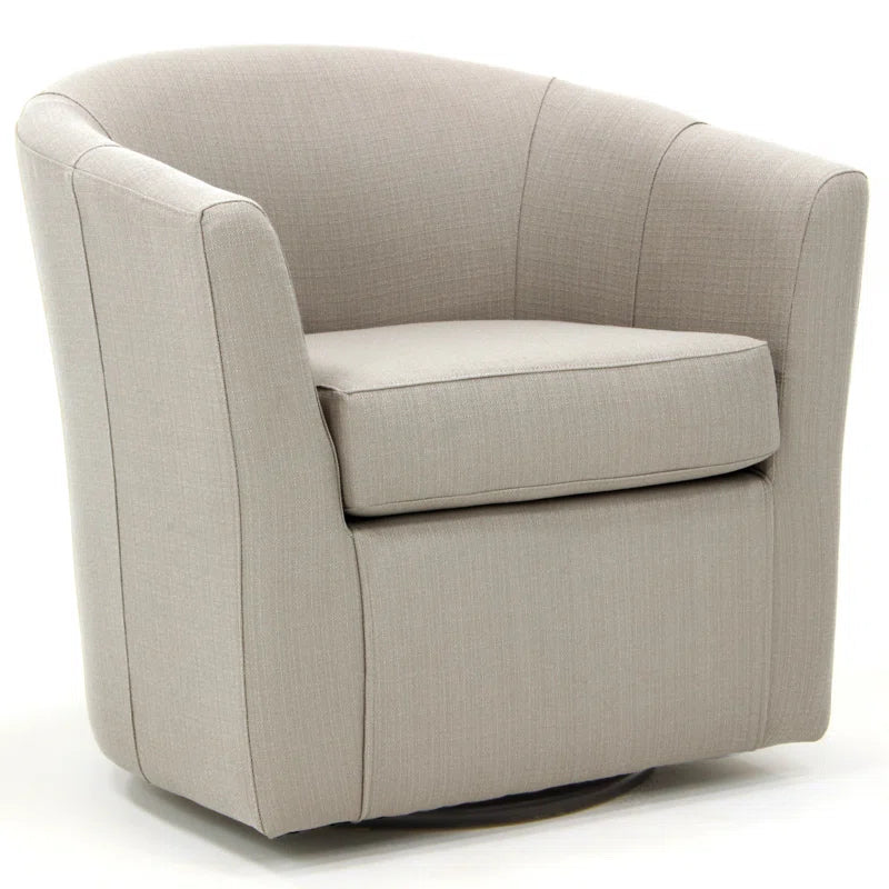 Upholstered Swivel Barrel Chair