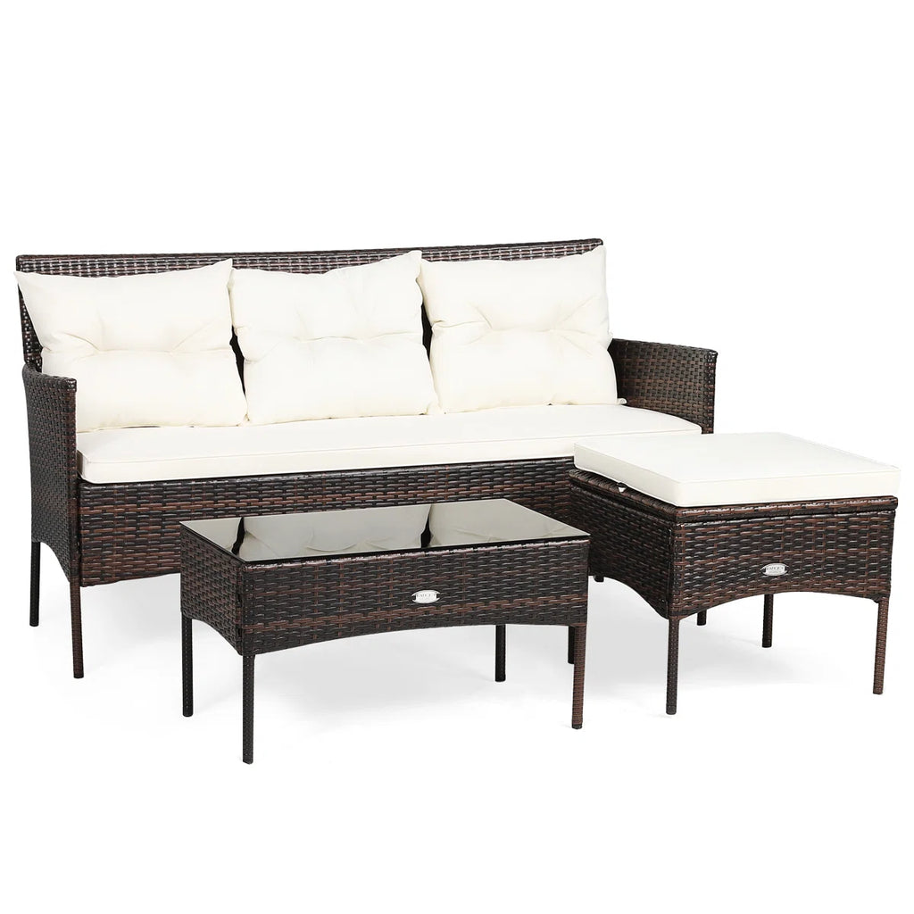 Hersey Wood 4 - Person Patio Conversation Sets with Cushions