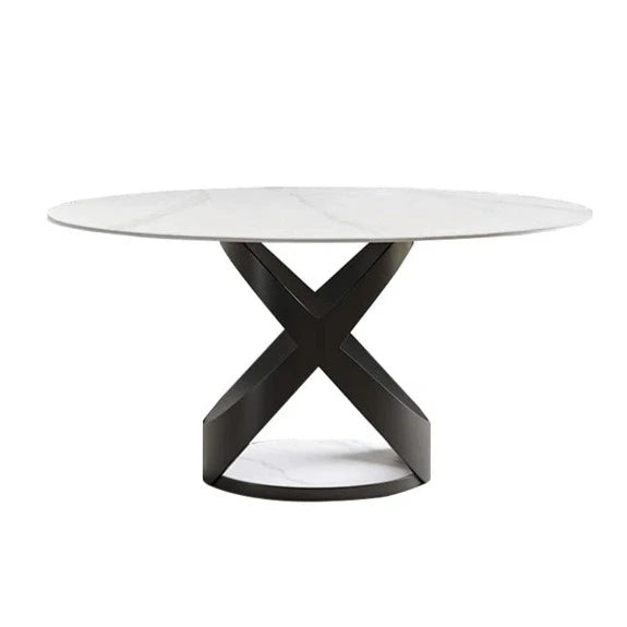51" Round Dining Table with Steel Base