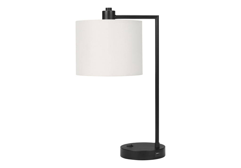 19"H Tale Lamp Black Metal