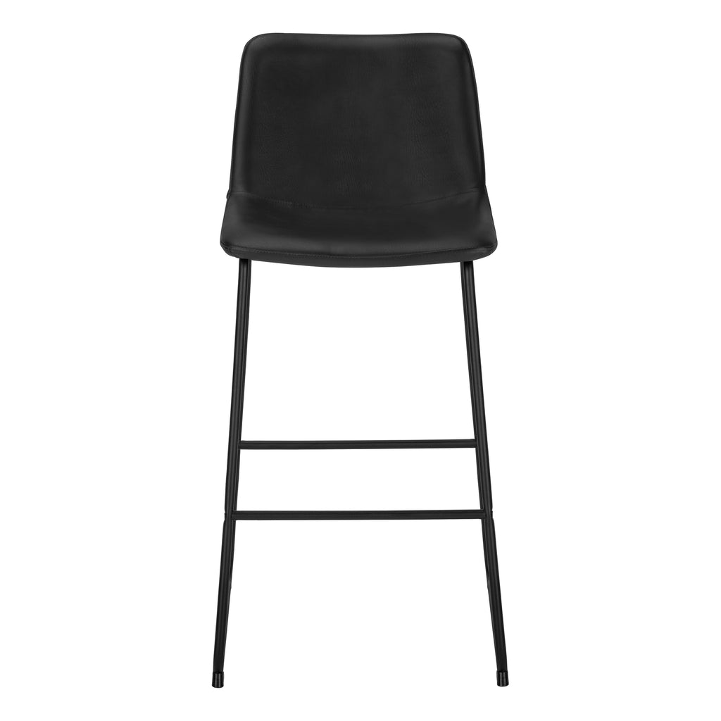 Tabouret de bar en simili cuir noir