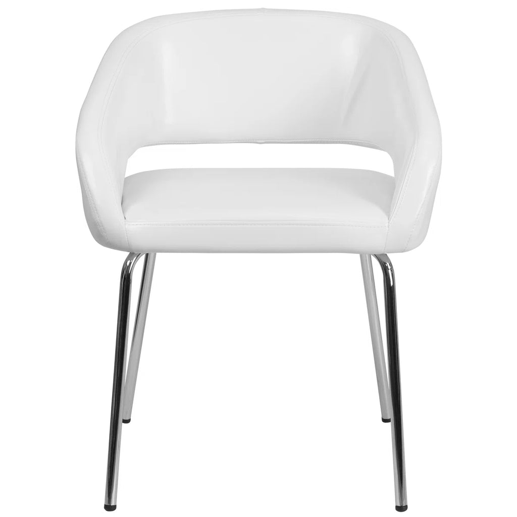 Jayelynn Retro LeatherSoft Upholstered Side Reception Chair