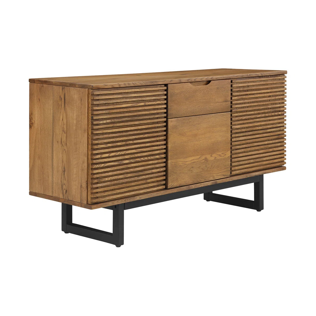 Kensett 57" Wide 1 Drawer Oak Wood Sideboard