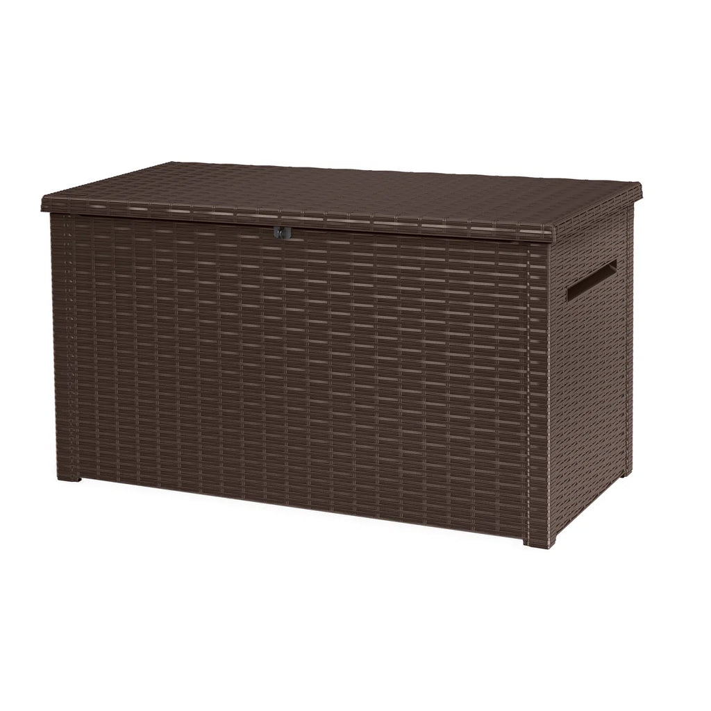 Boîte de rangement extérieure en résine durable pour meubles et fournitures