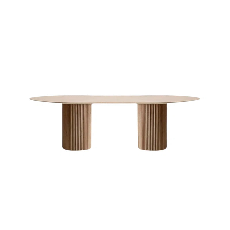 Oval Solid Wood Dining Table