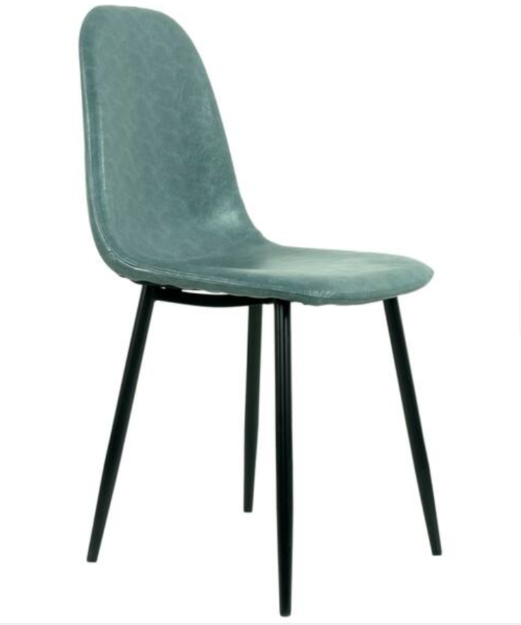 Porthos Home - Larisa Faux Leather Dining Room Chair w/ Metal Legs