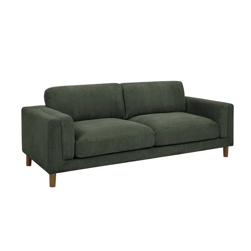 87'' Green Corduroy Sofa