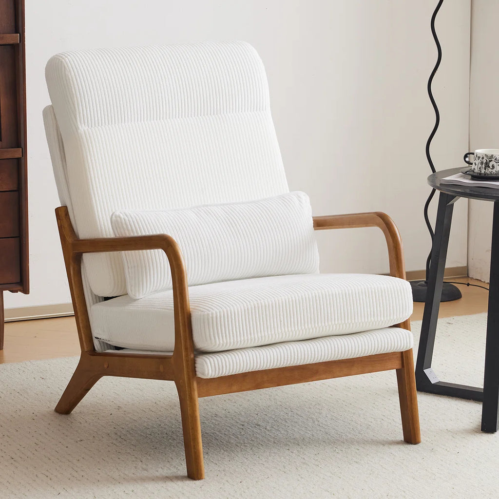 Lemley 25.6" Wide Armchair Solid Wood Accent Chair