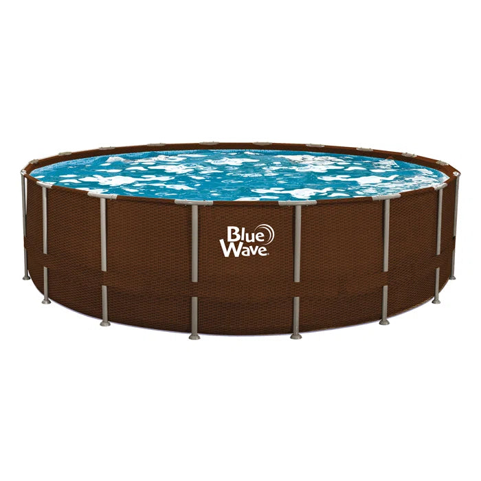 Mocha Wicker Round 52-in Deep Vinyl Swimming Pool