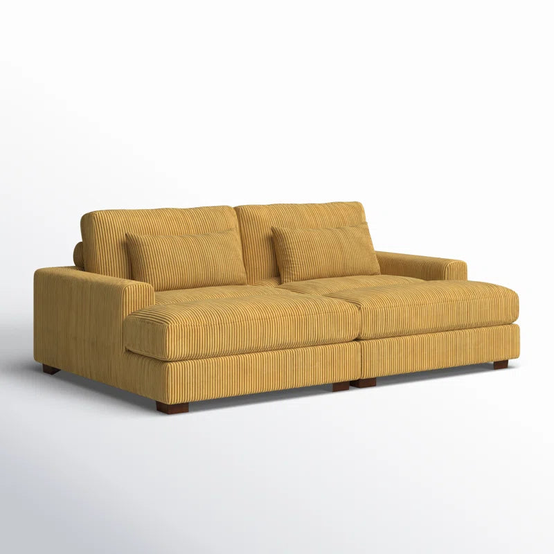 Alden - Corduroy Sleeper Sofa - Ginger