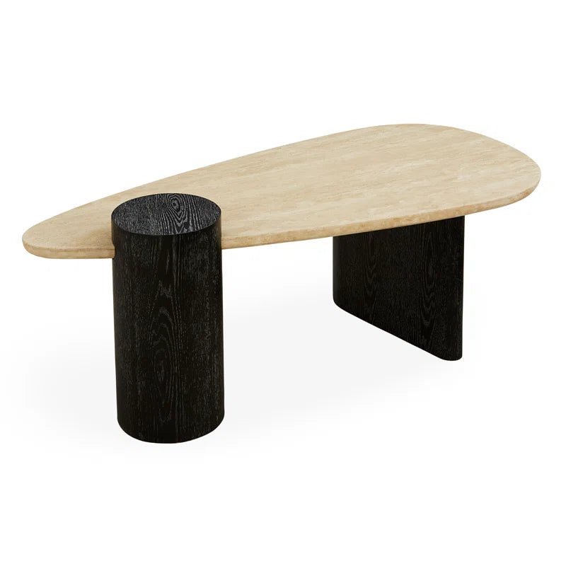 MARLEY - Table basse avec plateau en pierre