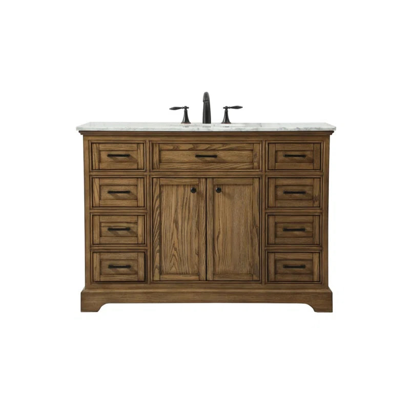 Rossi - Single Bathroom Vanity with Marble Top 48''