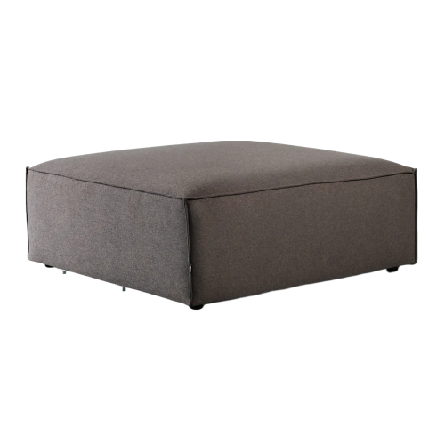 MASON - Pouf en tissu gris foncé